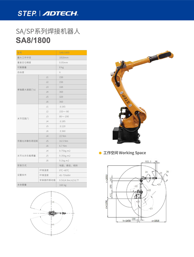 眾為興六軸焊接機器人SA8/1800 圖片關(guān)鍵詞